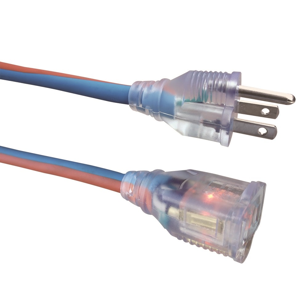 100 ft. All Weather 14 Gauge Contractor Grade Extension Cord in Blue and Orange