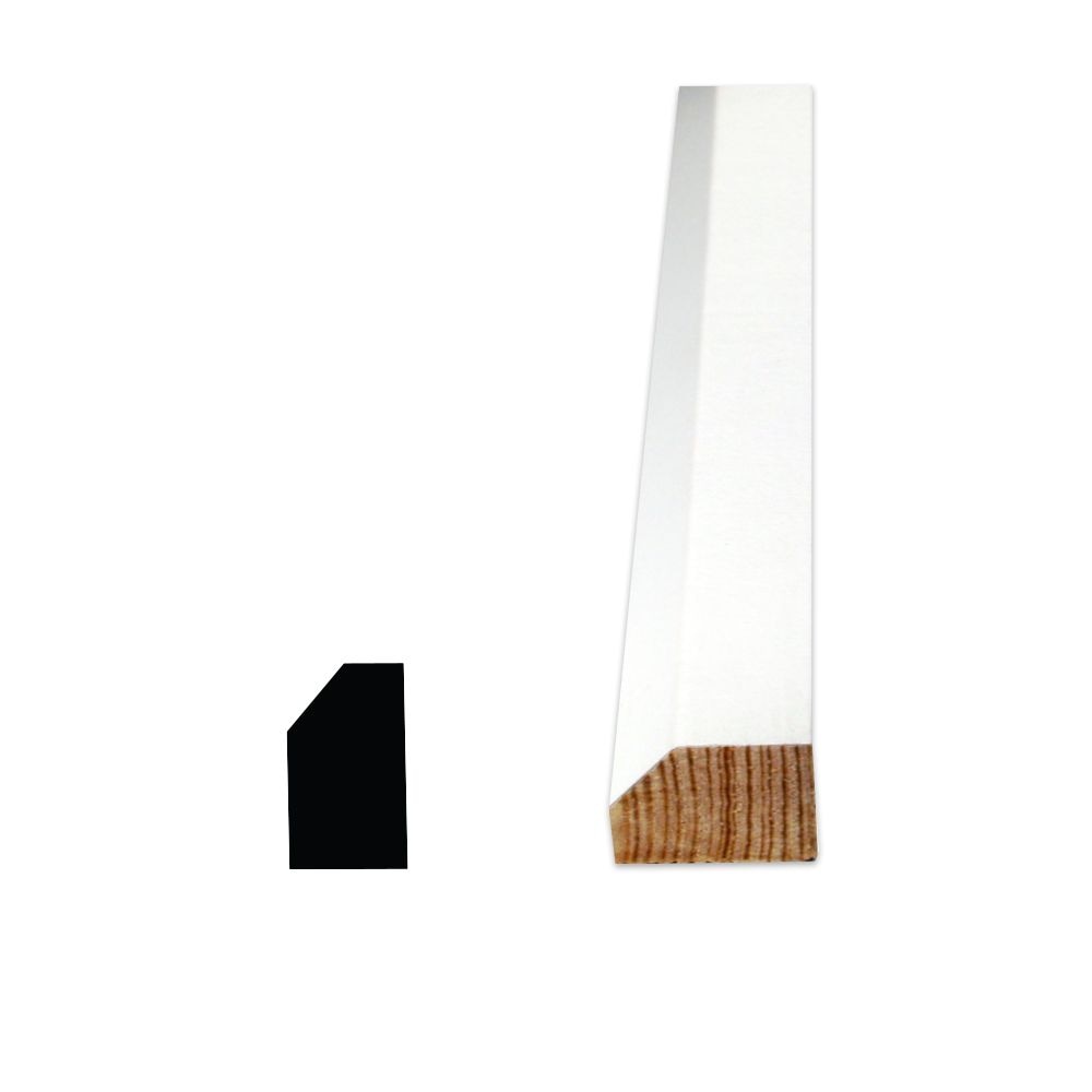 7/16 In. x 11/16 In. x 96 In. Primed Finger Jointed Pine Base Shoe
