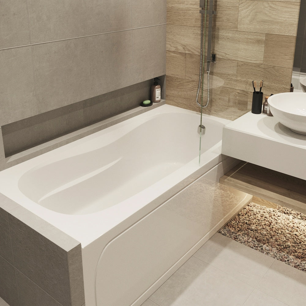 Baignoire en acrylique Pro 5 pieds 6 pouces à encastrer sans bain à remous