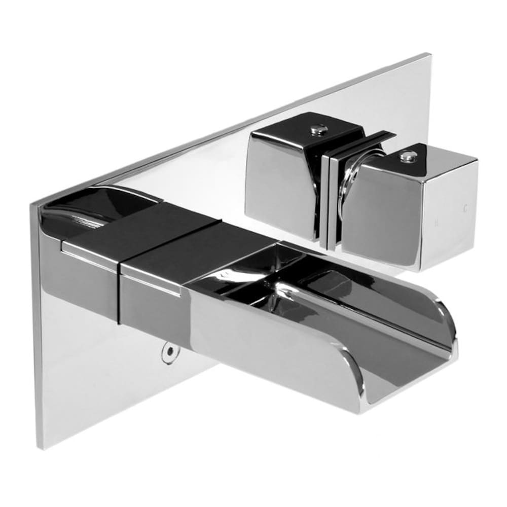 Love208p Single Hole 1-Handle Low Arc Waterfall-Flow Bathroom Faucet in Chrome with Knob Handle