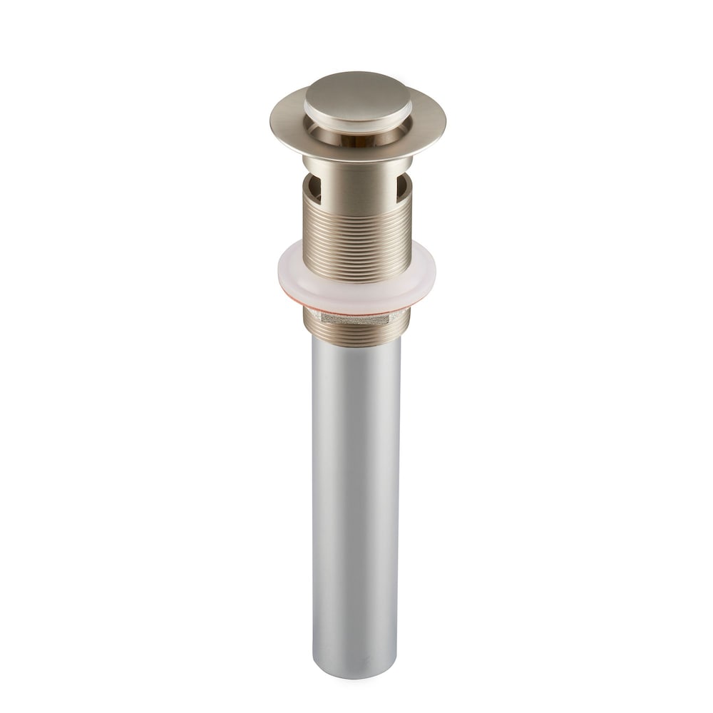 All Metal Pop-Up Drain with Overflow - Brushed Nickel