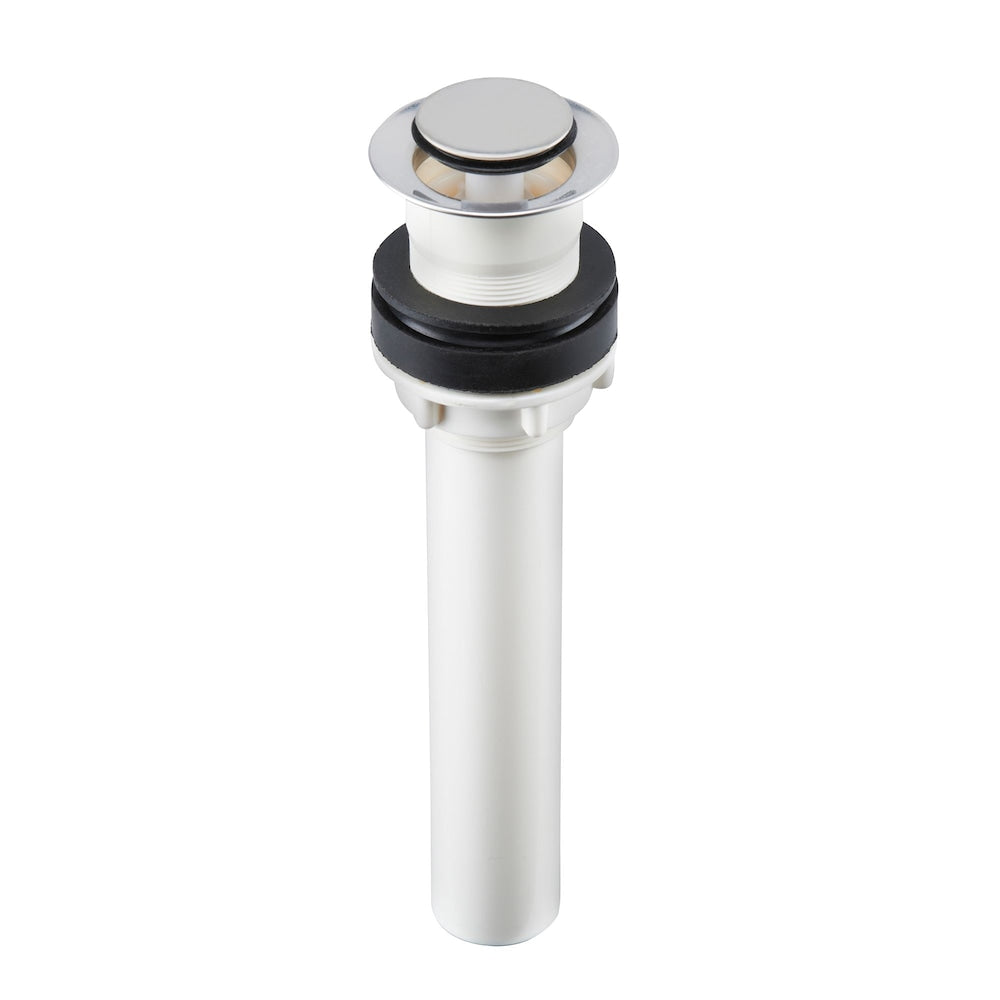 Chrome Plastic Pop-Up Drain without Overflow