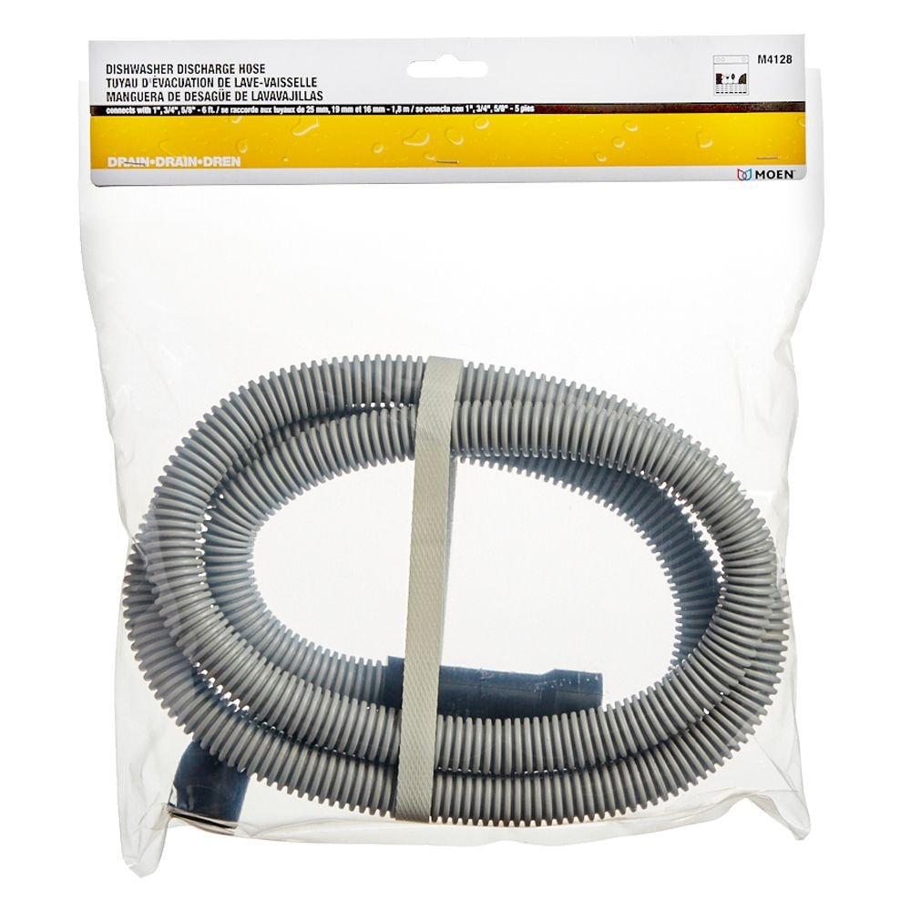 Plastic Corrugated Dishwasher Discharge Hose 6-inch