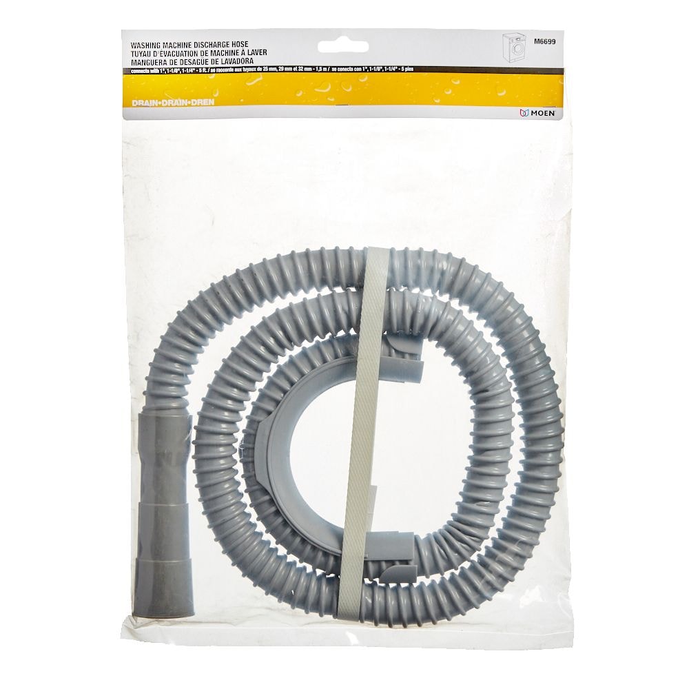 Tuyau d'évacuation pour machine à laver – 5' en plastique ondulé