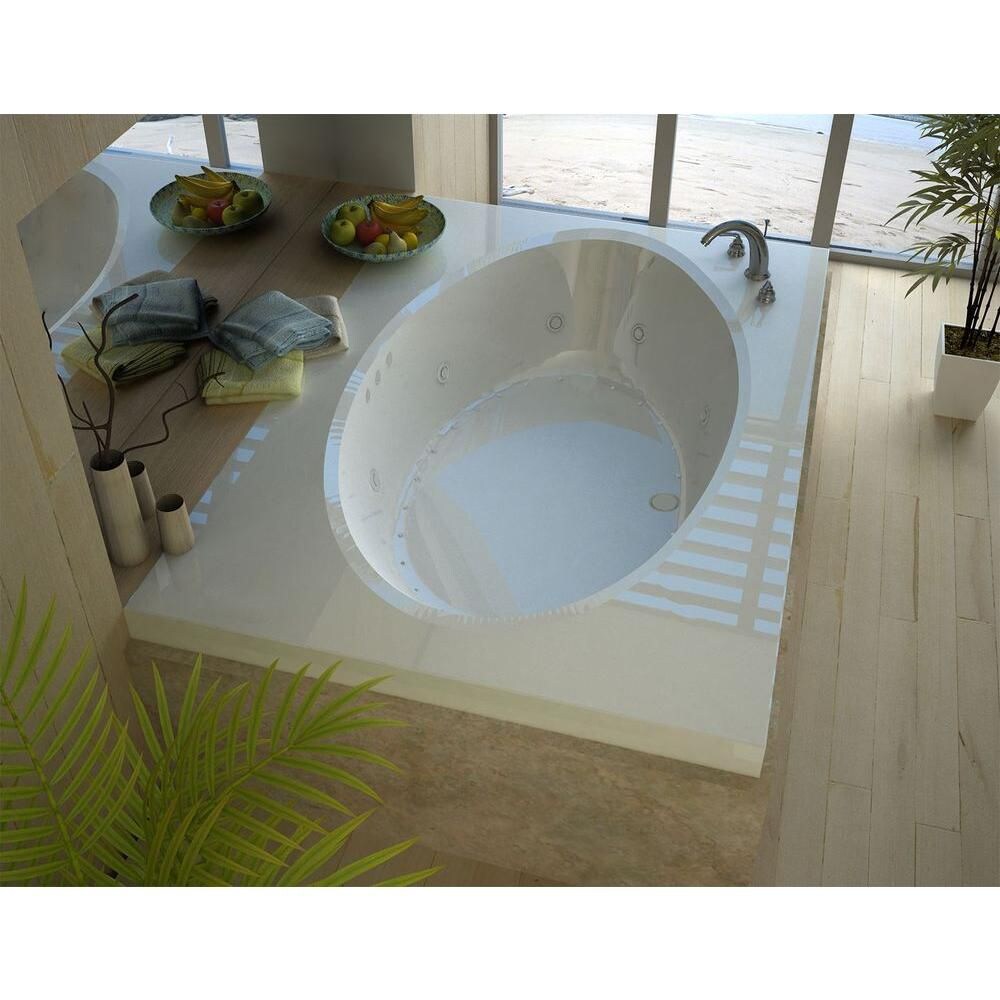 Imperial 6 ft. Acrylic Drop-in Left Drain Rectangular Whirlpool and Air Bathtub in White