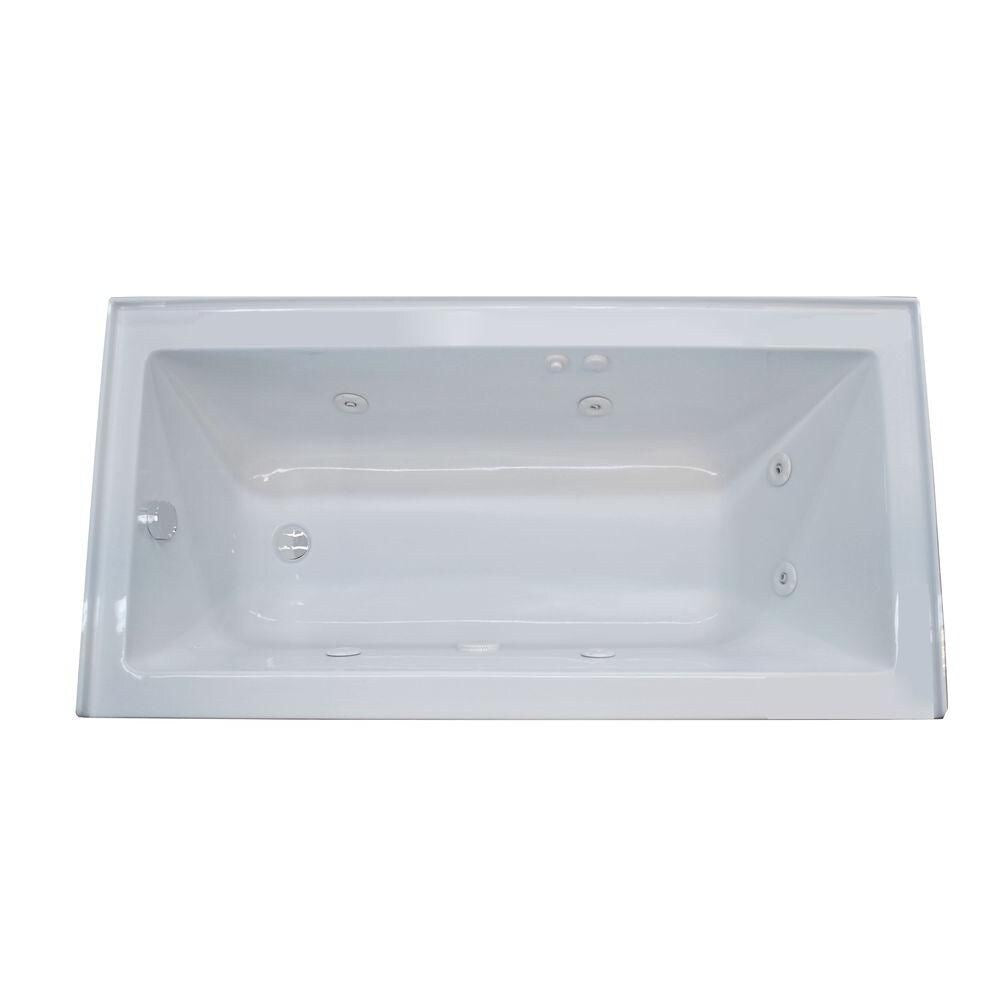 Baignoire balnéo Amber de 5 pieds avec jupe avant et drain à gauche