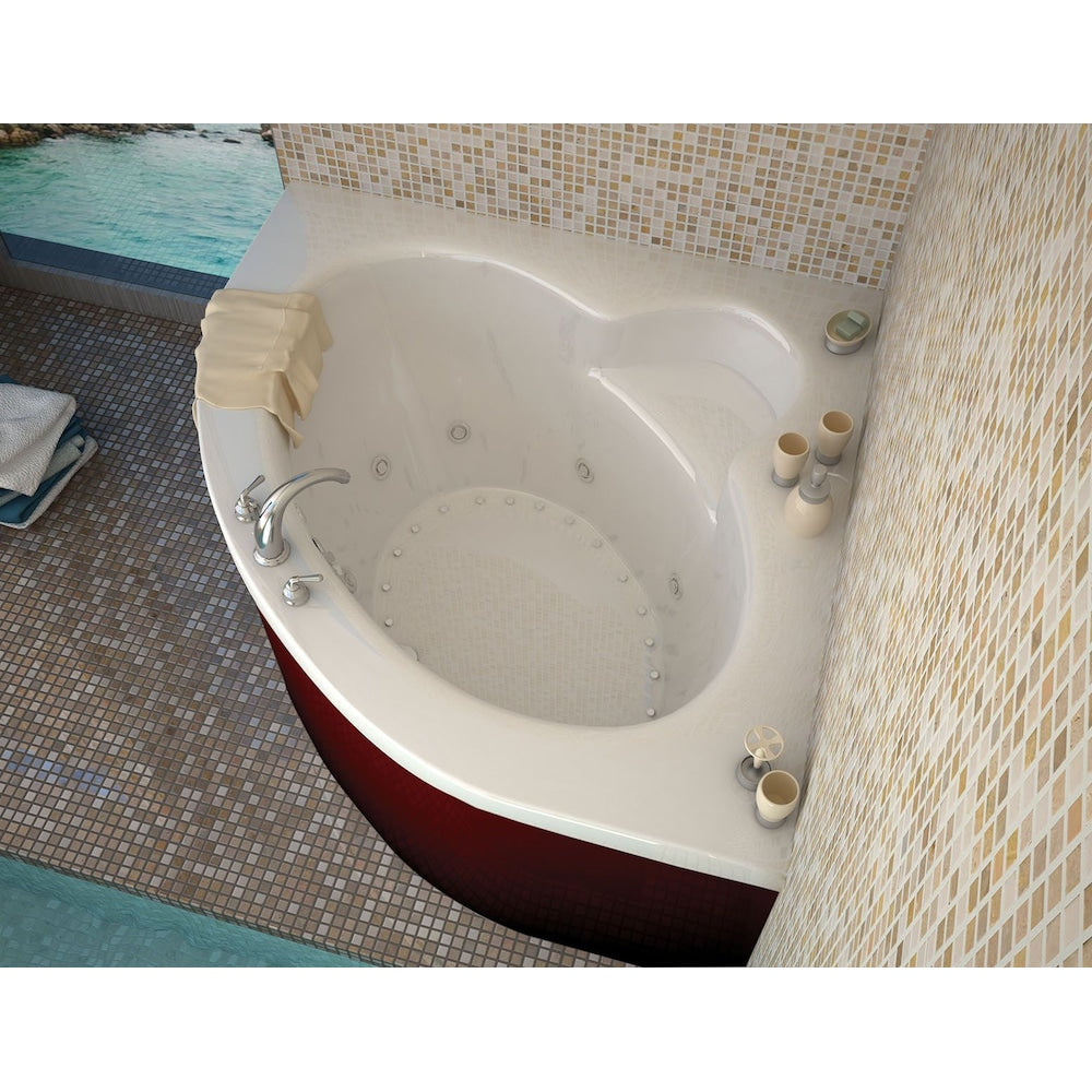 Jasper 5 Ft. Acrylic Drop-in Left Drain Corner Whirlpool and Air Bathtub in White