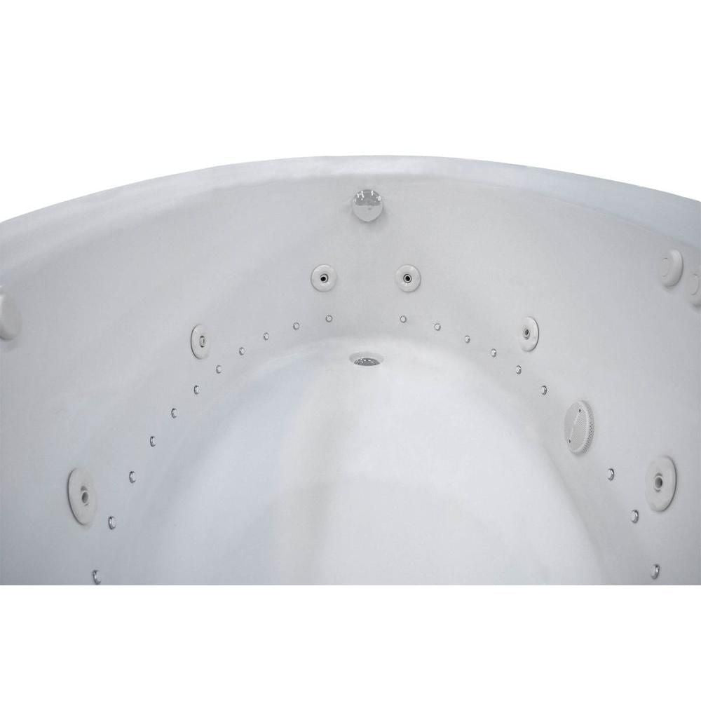 Topaz 6 ft. Acrylic Drop-in Right Drain Oval Whirlpool and Air Bathtub in White