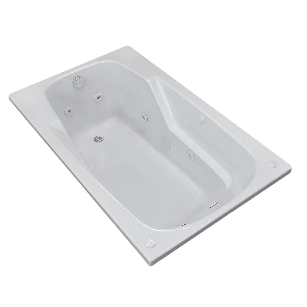 Coral 5 Ft. Right Drain Walk-In Whirlpool Bathtub in White