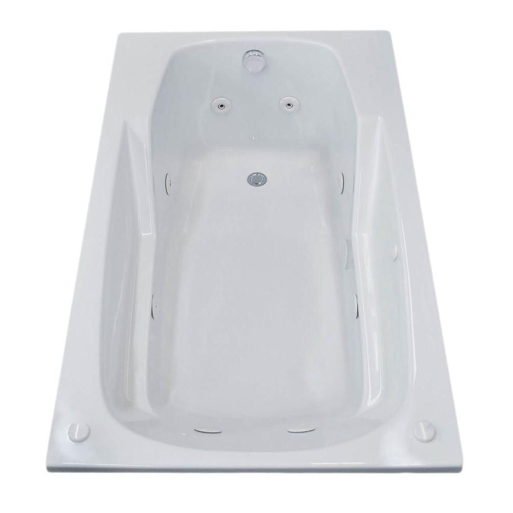 Coral 5 Ft. Right Drain Walk-In Whirlpool Bathtub in White