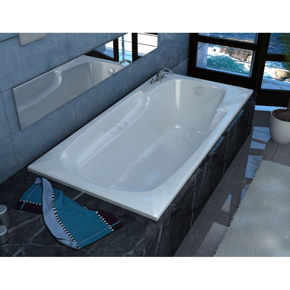 Baignoire à air Coral de 5 pi avec drain à droite en blanc
