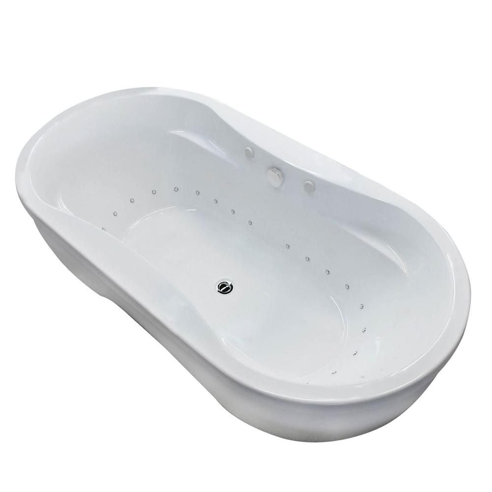 Agate 6 Feet Oval Freestanding Air Jetted Bathtub