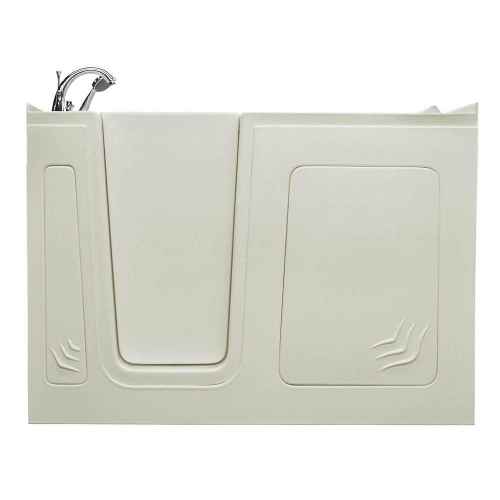 Baignoire à accès direct avec drain à gauche de 5 pi en biscuit