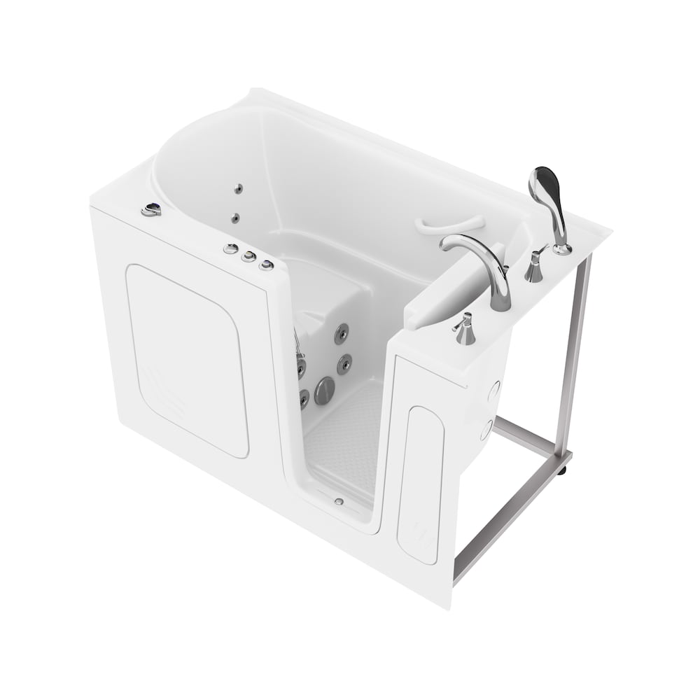 4 ft. 6-inch Right Drain Walk-In Whirlpool Bathtub in White
