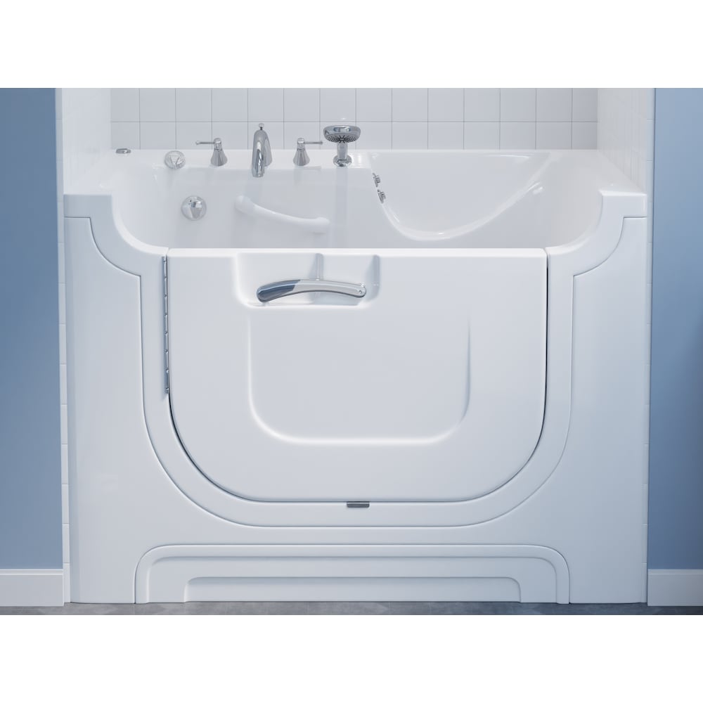 5 Ft. Wheelchair Accessible Left Drain Walk-In Whirlpool Bathtub in White