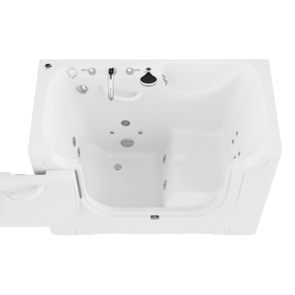 5 Ft. Wheelchair Accessible Left Drain Walk-In Whirlpool Bathtub in White