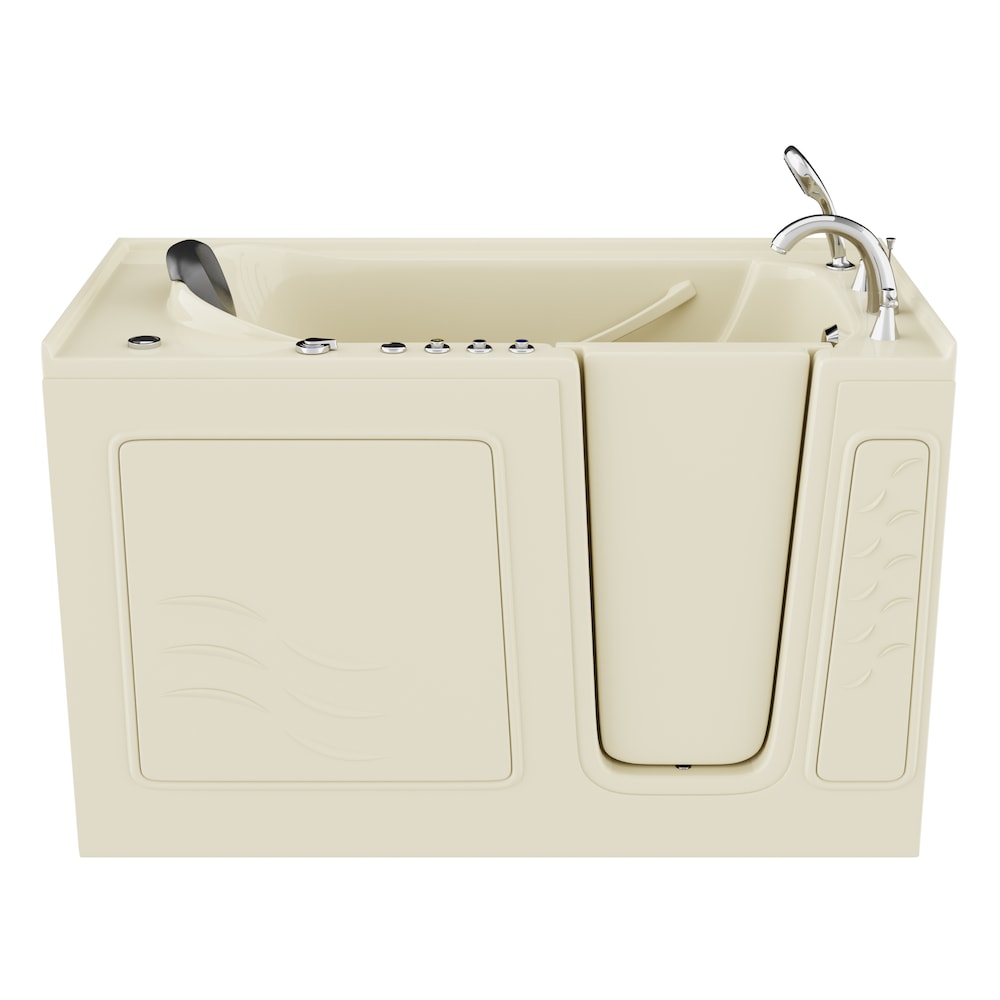 Baignoire à remous et à air de plain-pied de 5 pieds avec drain à droite en biscuit