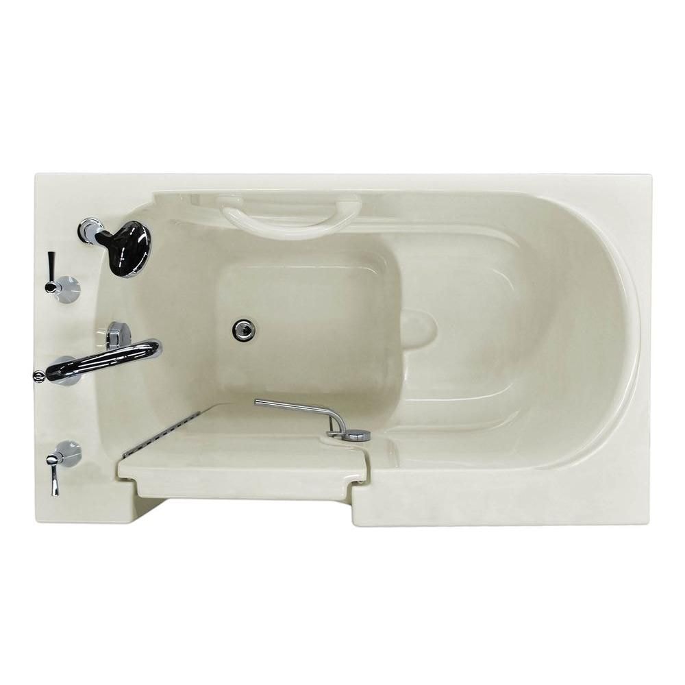 Baignoire à accès direct de 3 pieds 10 pouces en biscuit