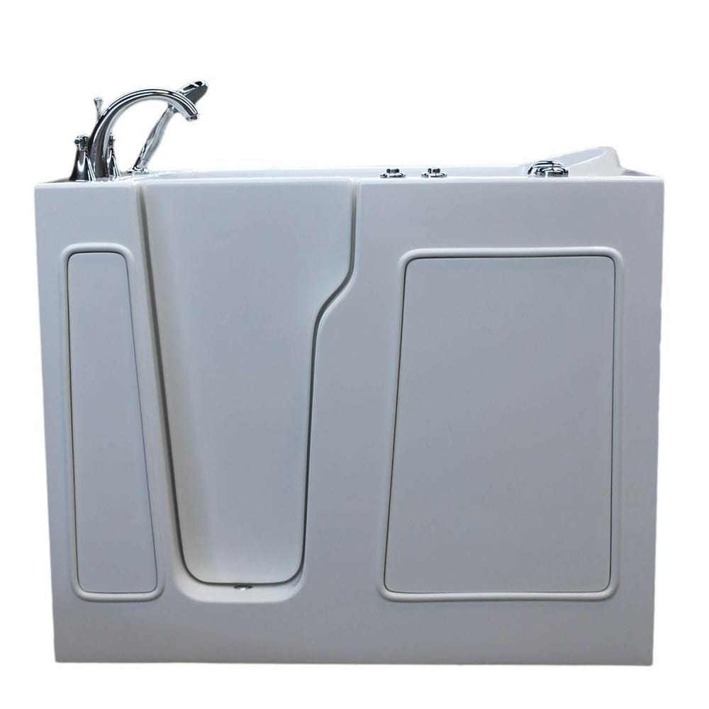 3 ft. 9-inch Left Drain Walk-In Air Bathtub in White 46 inch L x 26 inch W x 38 inch H