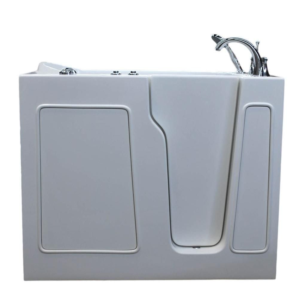 3 ft. 9-inch Right Drain Walk-In Air Bathtub in White