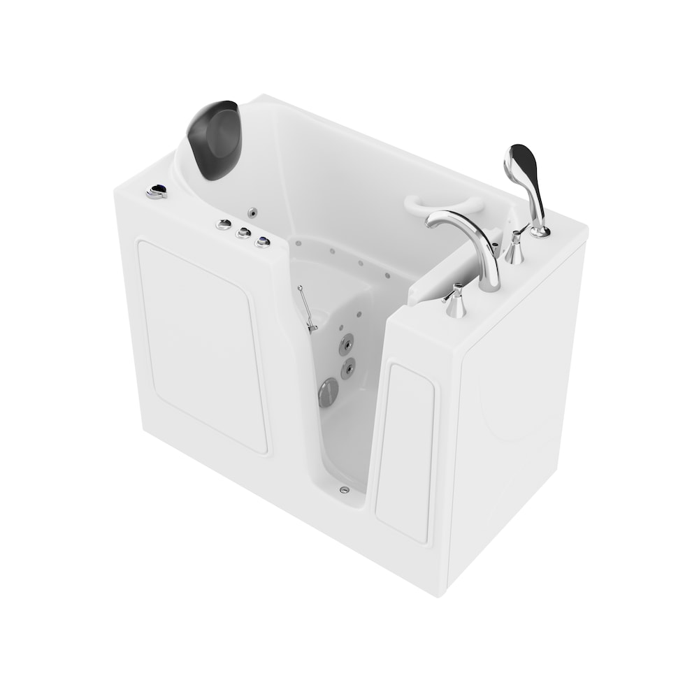3 ft. 9-inch Right Drain Walk-In Whirlpool and Air Bathtub in White