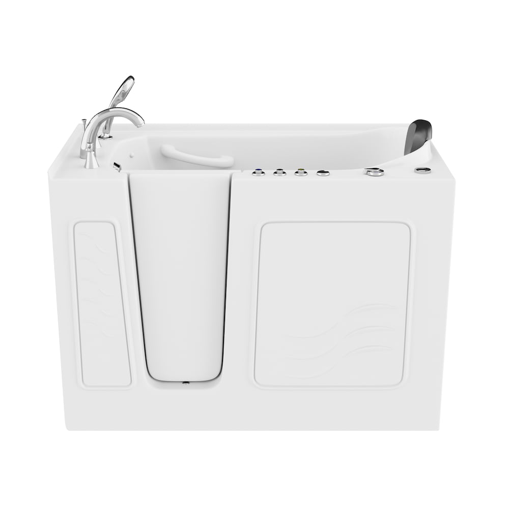 4 ft. 5-inch Left Drain Walk-In Whirlpool and Air Bathtub in White