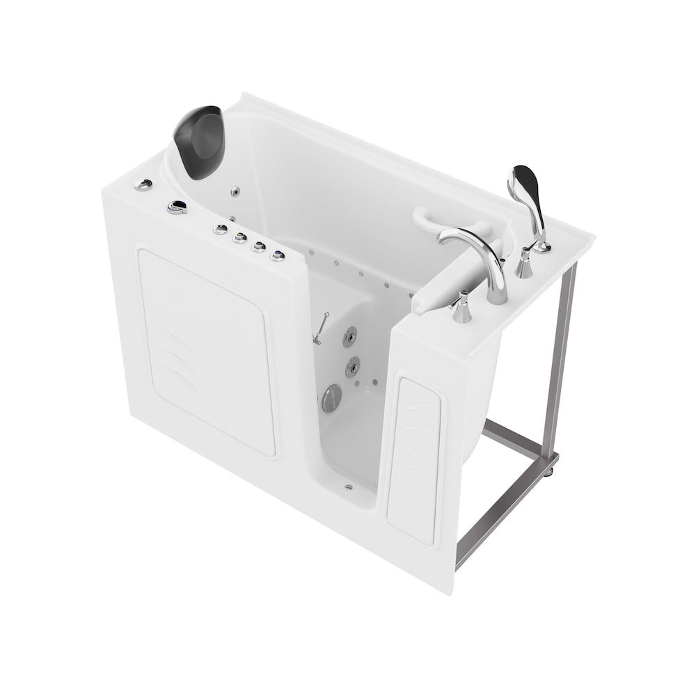 4.5 ft. Right Drain Walk-In Whirlpool and Air Bath Tub in White