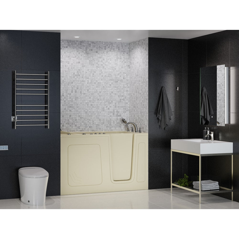 5 ft. Right Drain Walk-In Whirlpool and Air Bathtub in Biscuit