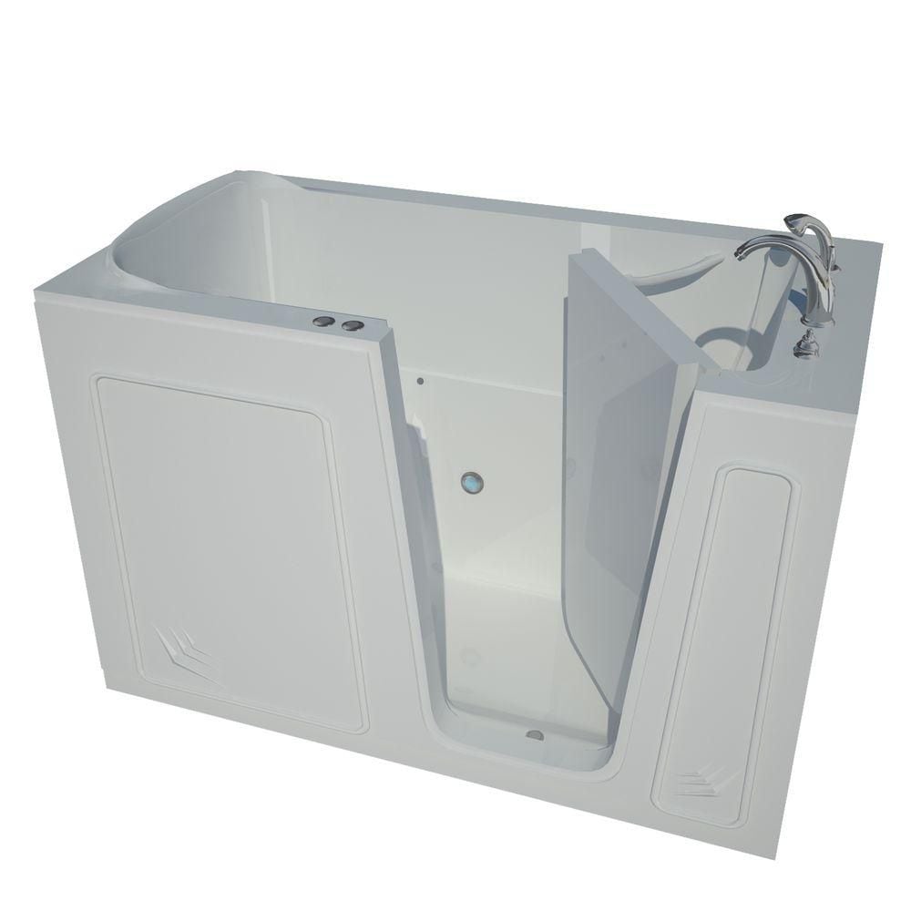 5 ft. Right Drain Walk-In Air Bathtub in White
