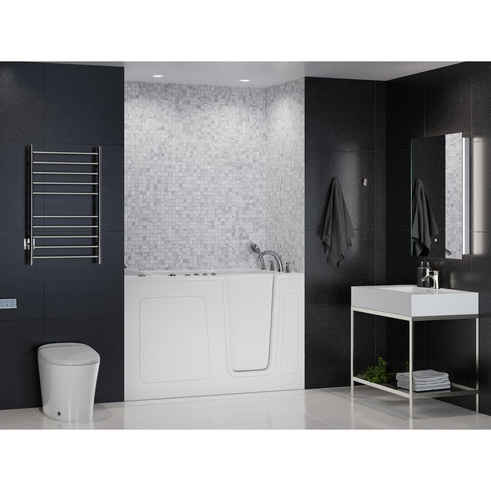 5 ft. Right Drain Walk-In Whirlpool and Whirlpool Air Bath Tub in White