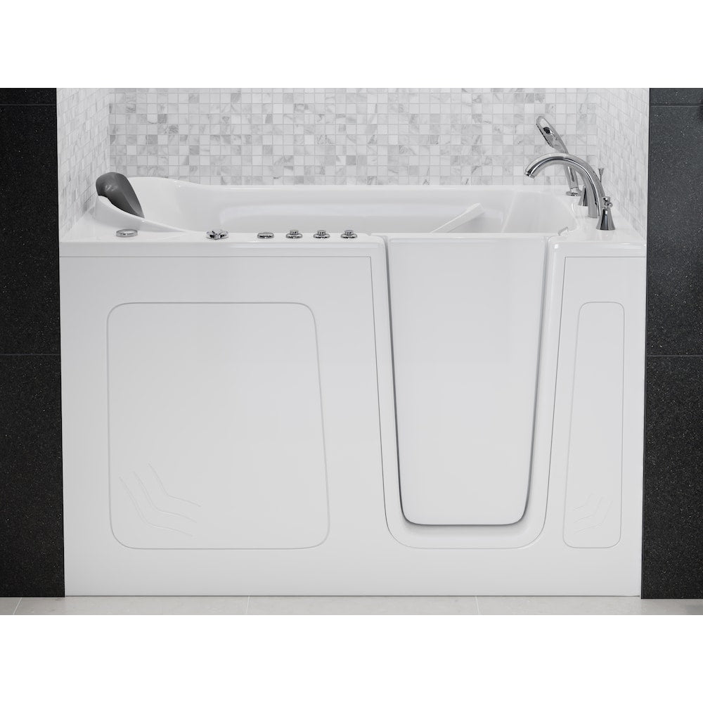 5 ft. Right Drain Walk-In Whirlpool and Whirlpool Air Bath Tub in White