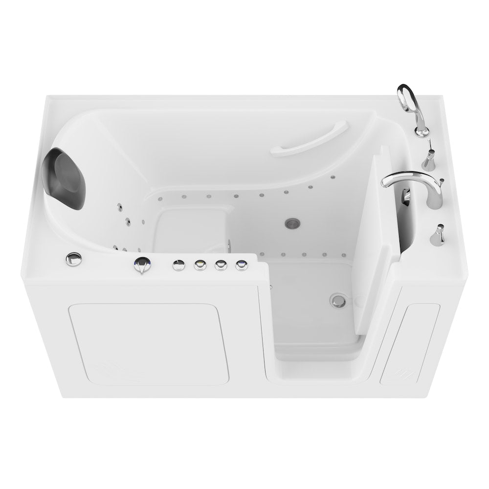 5 ft. Right Drain Walk-In Whirlpool and Whirlpool Air Bath Tub in White
