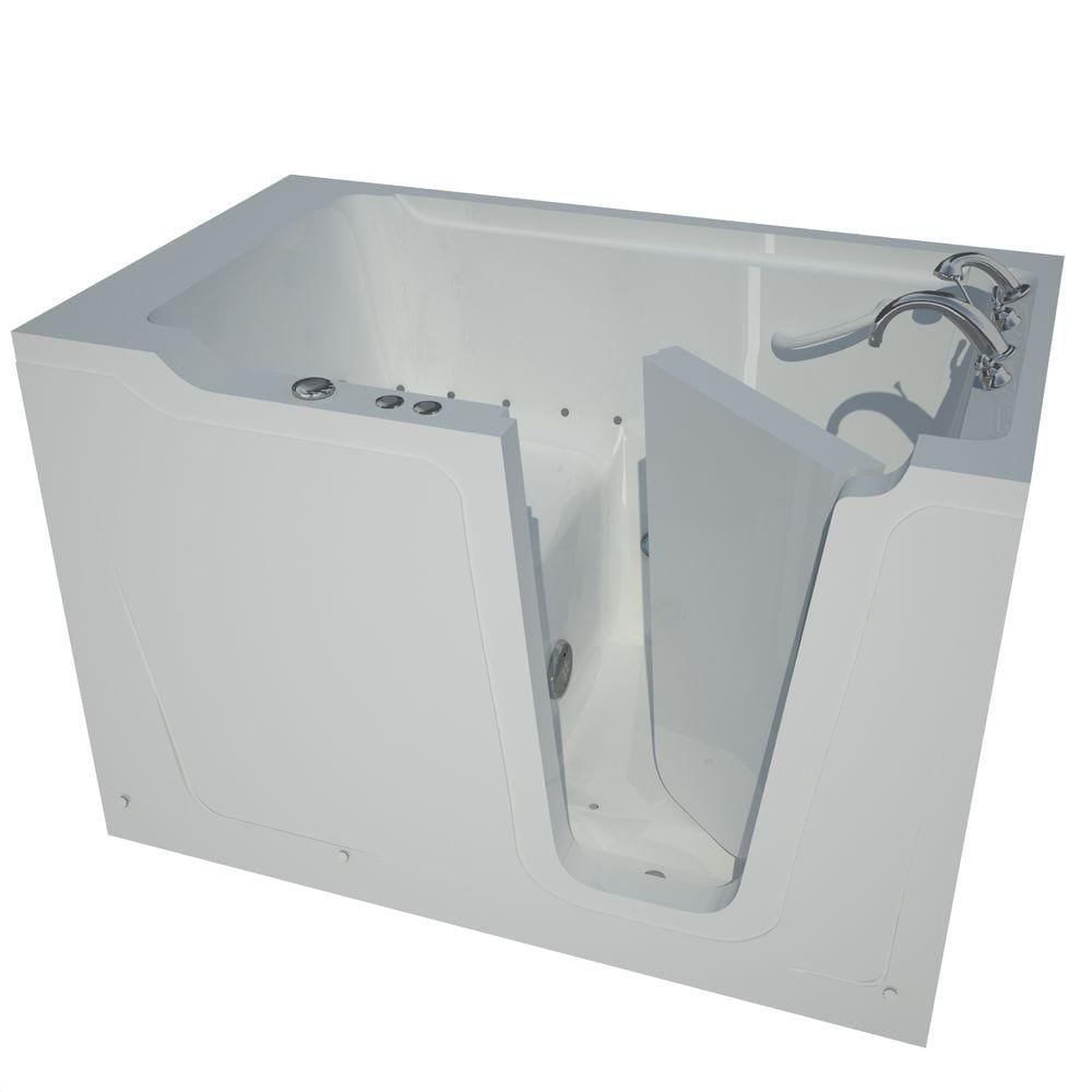 5 ft. Right Drain Walk-In Air Bathtub in White