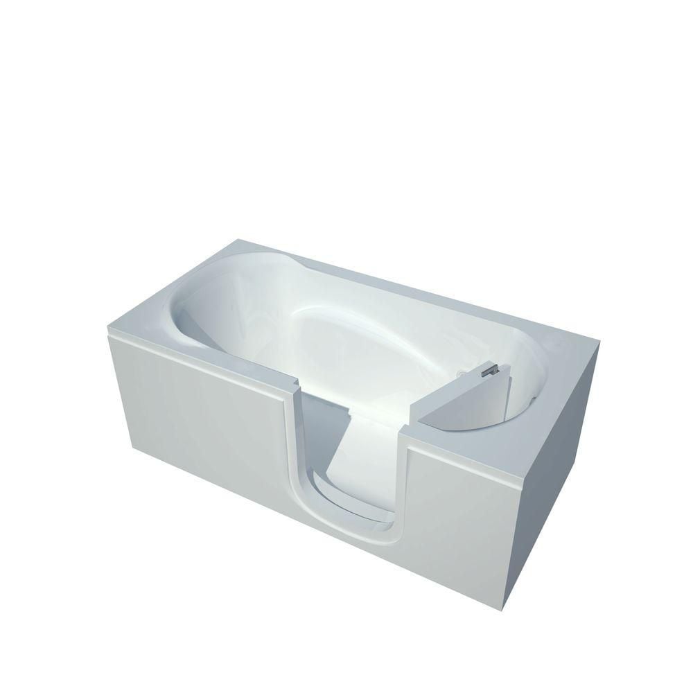 5 ft. Right Drain Walk-In Bathtub in White