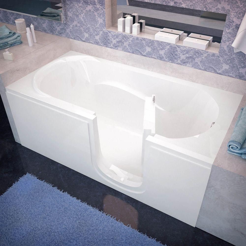 5 ft. Right Drain Walk-In Bathtub in White