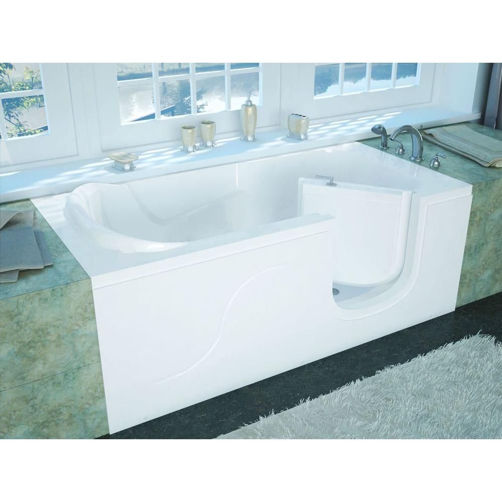 5 ft. Right Drain Walk-In Bathtub in White