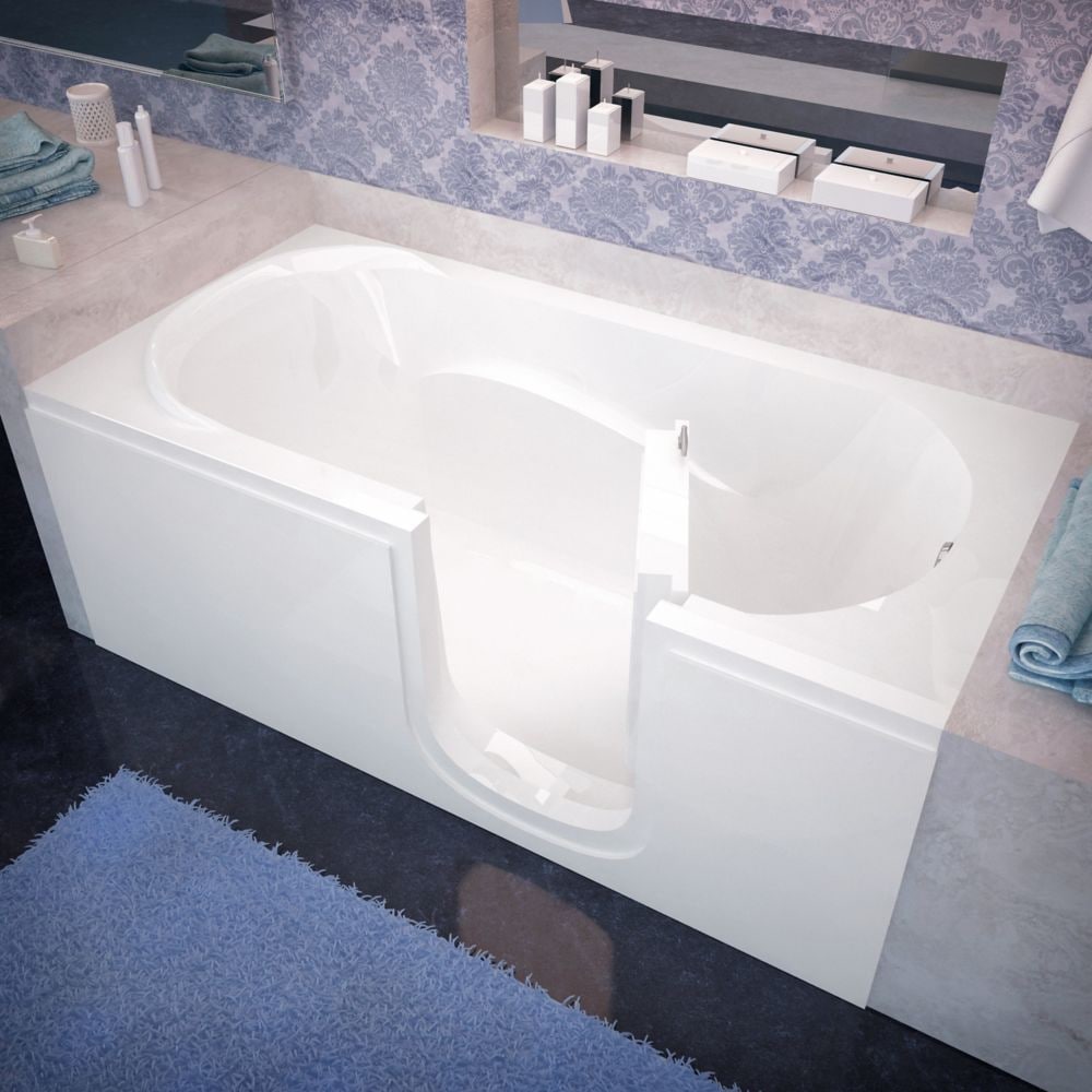5 ft. Right Drain Walk-In Bathtub in White