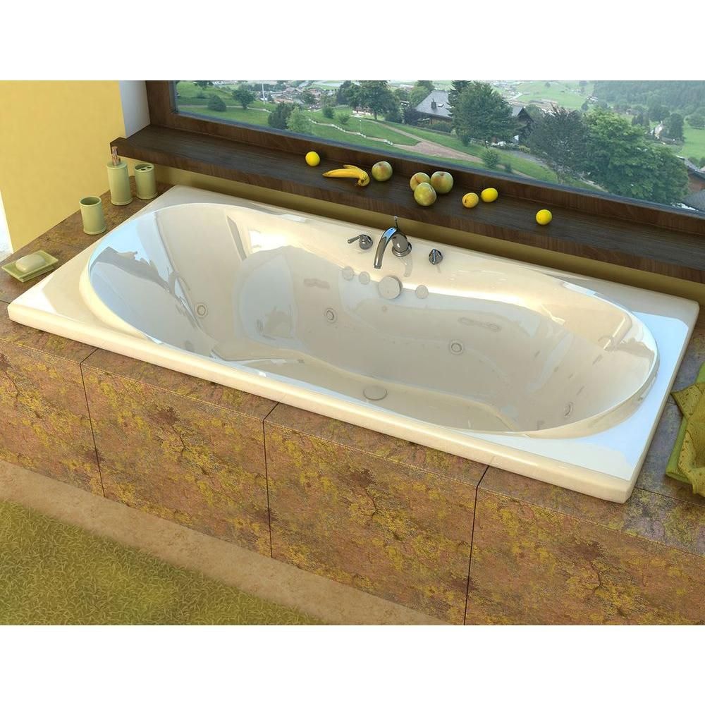 Abaco 6 Feet Rectangular Whirlpool Jetted Bathtub
