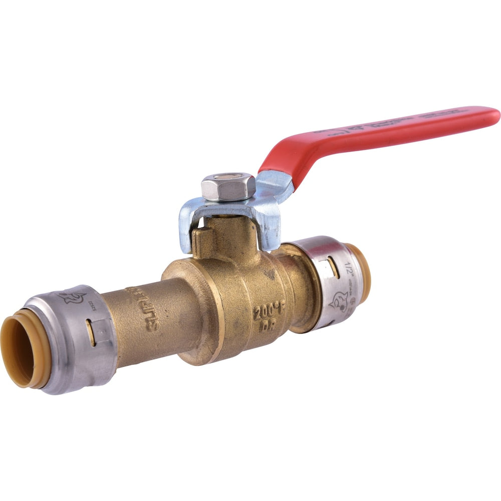 1/2 inch Brass Push-to-Connect Slip Ball Valve