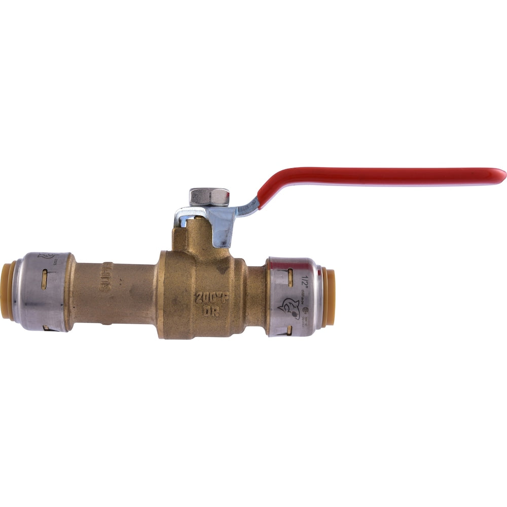 1/2 inch Brass Push-to-Connect Slip Ball Valve