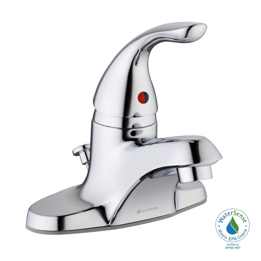 Robinet de salle de bain à arc bas à 1 poignée série 1500 avec poignée à levier en chrome