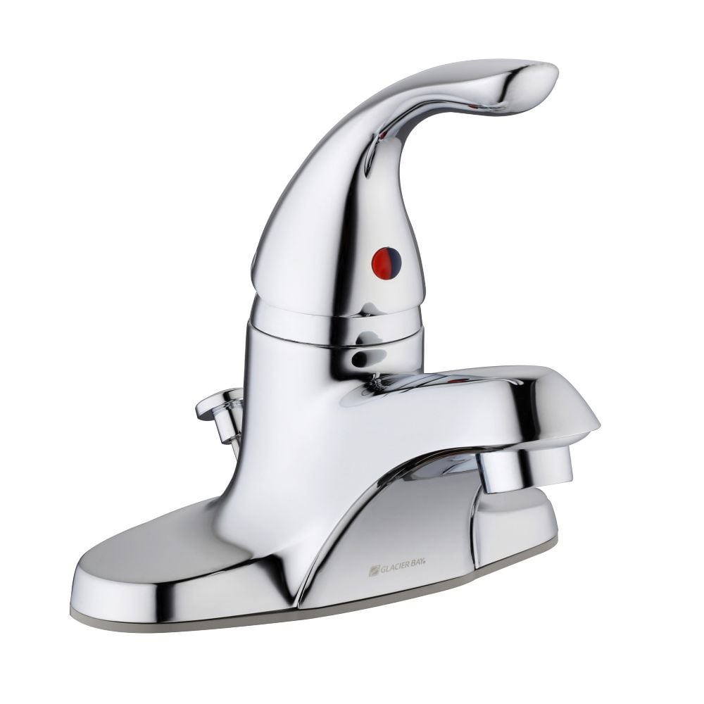 Robinet de salle de bain à arc bas à 1 poignée série 1500 avec poignée à levier en chrome