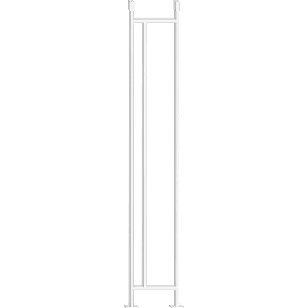 Balustre de panneau de couloir en fer forgé noir satiné de 3/8 po x 6 po x 38 po