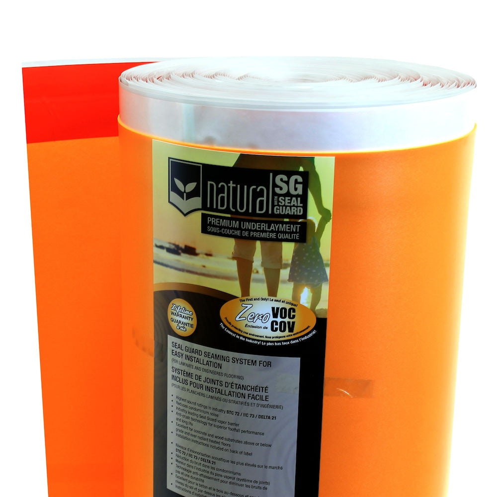 Sous-couche de qualité supérieure Natural SG de 600 pi.ca. de 2 mm pour stratifié, bois franc et contrecollé
