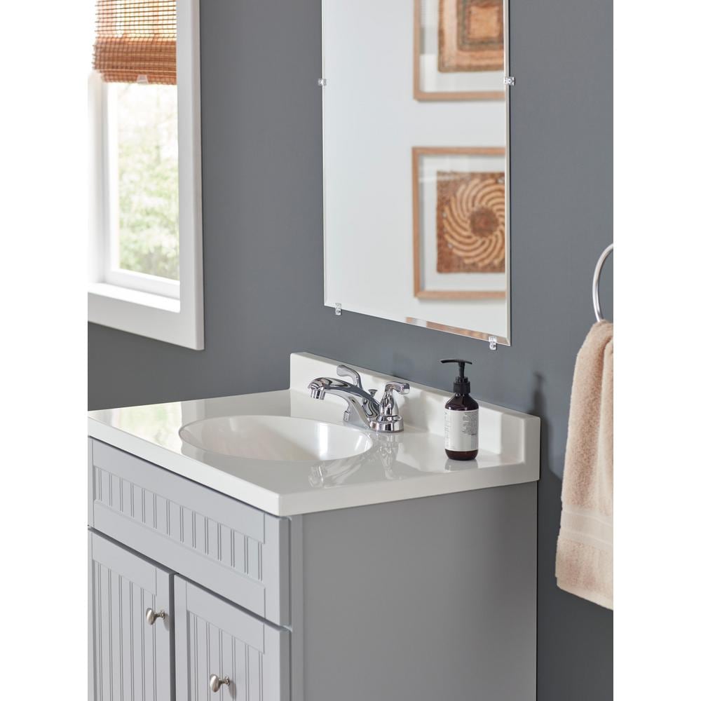 Foundations 4 in. Centerset Single Handle Lever Bathroom Sink Faucet Standard Flow in Chrome