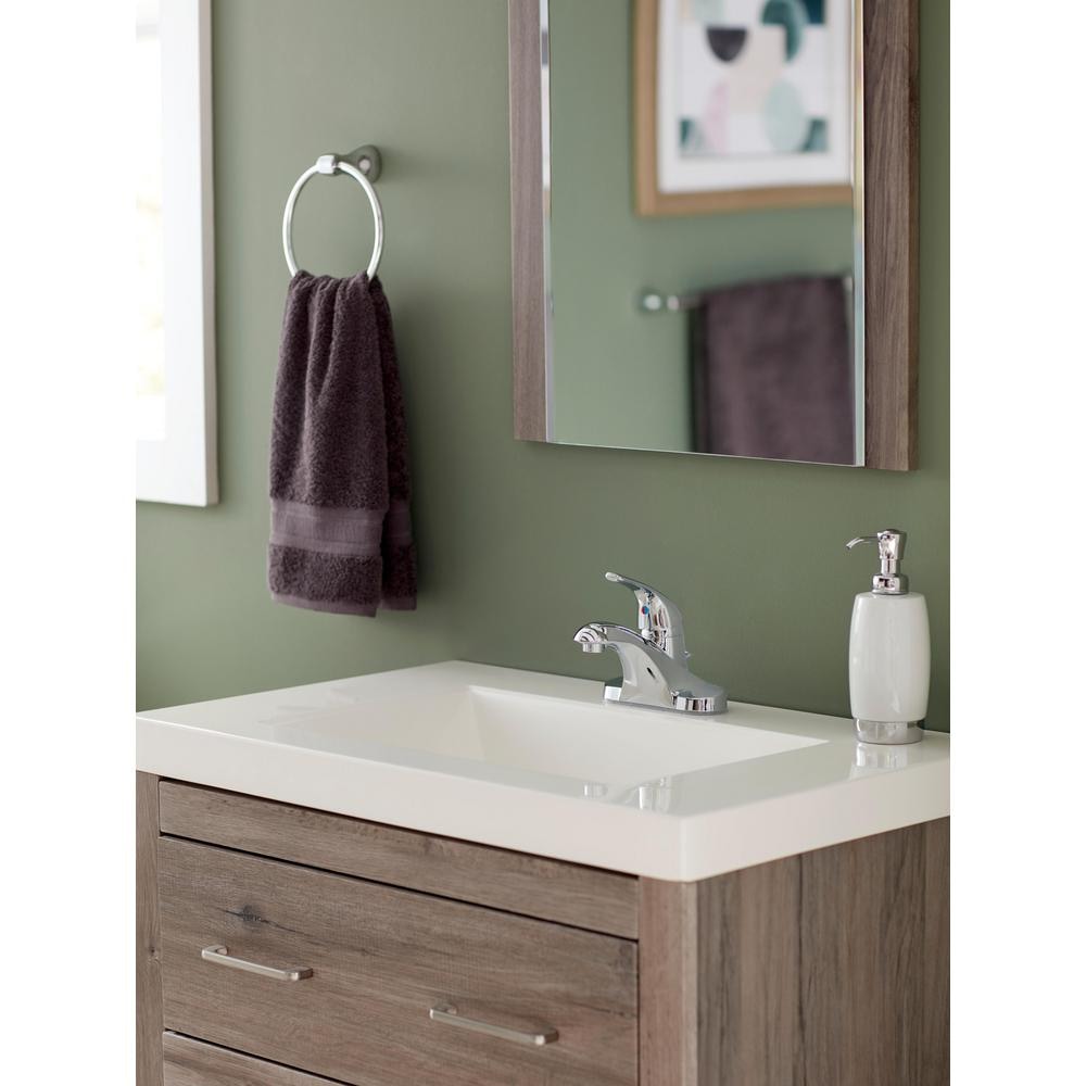 Foundations 4 in. Centerset Single Handle Lever Bathroom Sink Faucet Standard Flow in Chrome
