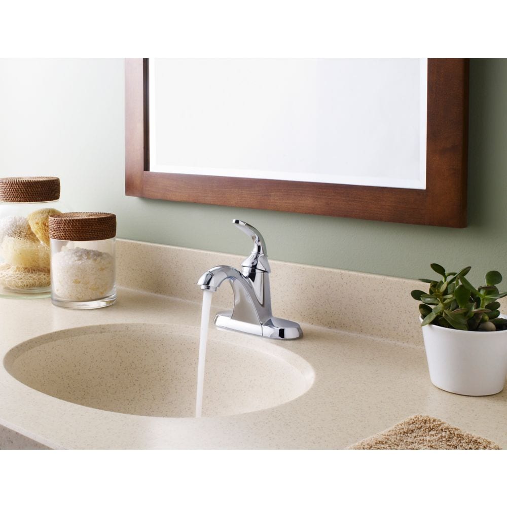 Robinet de lavabo de salle de bain à poignée unique Pasadena à 1 ou 3 trous en chrome poli