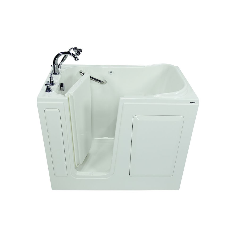 American Standard W48 x D28 x H38 Rectangular Gelcoat Soaking Left Hand Drain Walk-In Bathtub in White