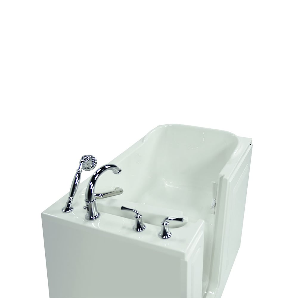American Standard W48 x D28 x H38 Rectangular Gelcoat Soaking Left Hand Drain Walk-In Bathtub in White