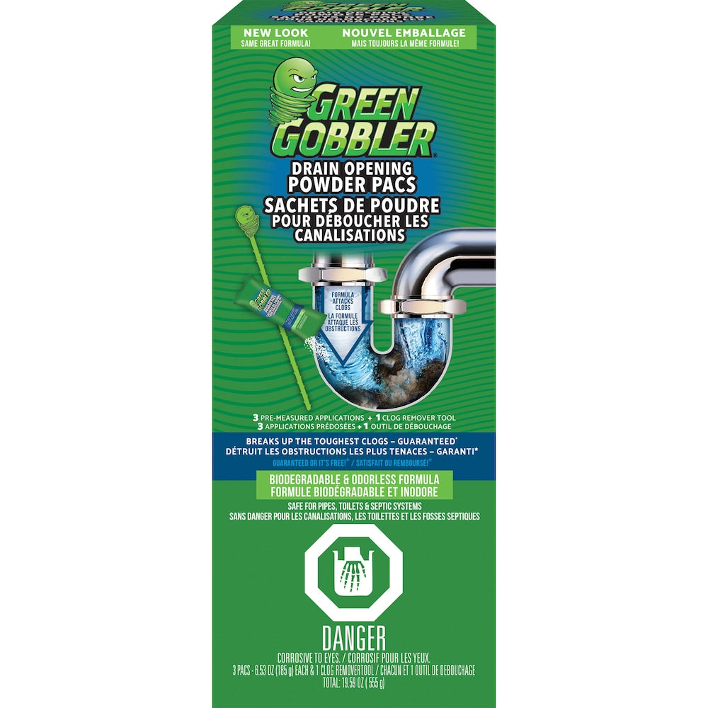 185g Drain Opening Powder Pacs (3-pk)